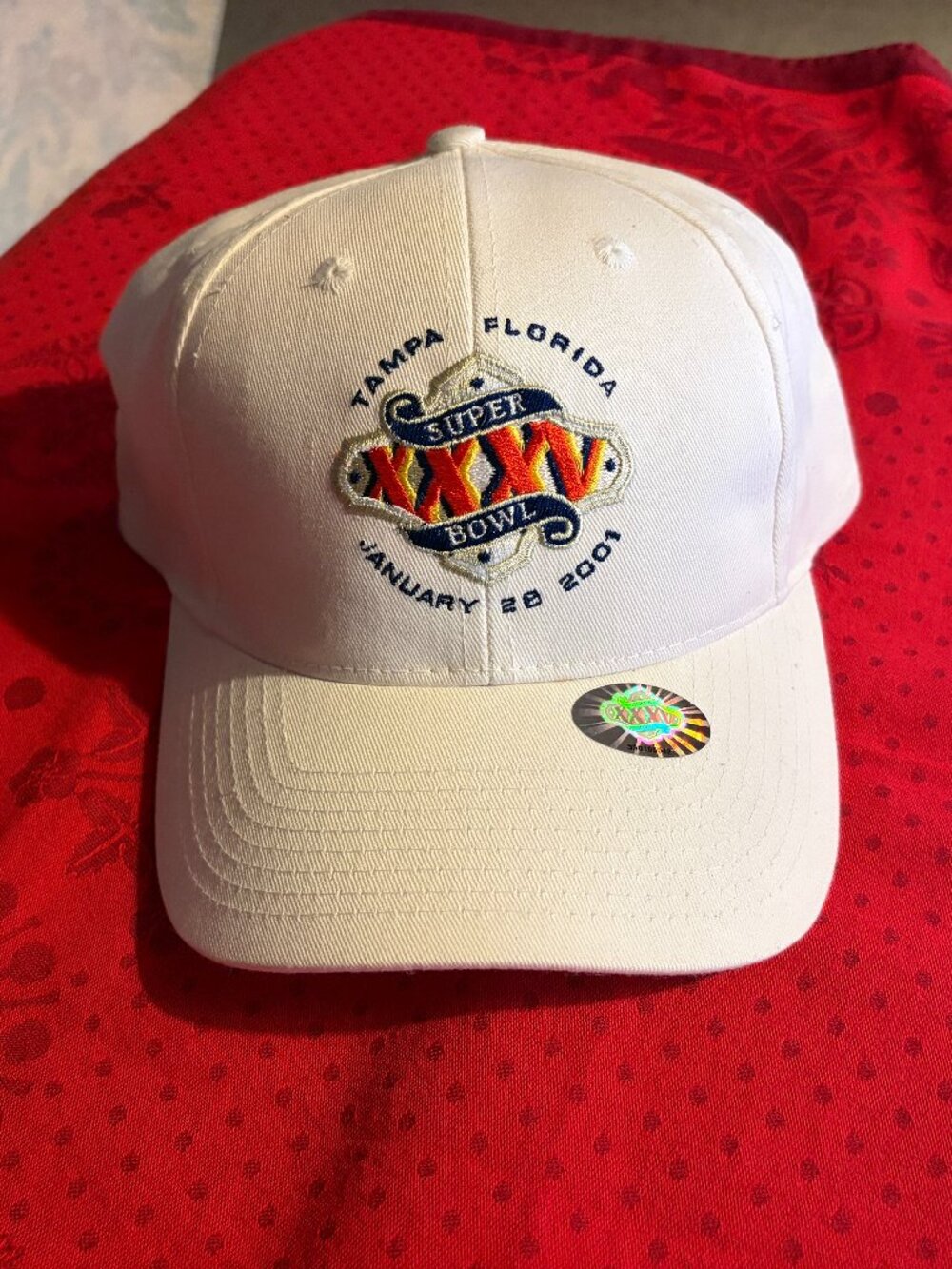 2001 XXXV SUPER BOWL HAT FROM TAMPA FLORIDA